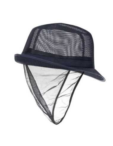 Chapeau Trilby bleu marine avec résille M