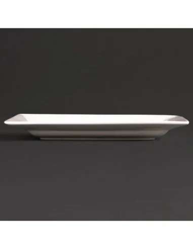 Assiettes rectangulaires à bord large Olympia Lumina 200 x 130mm (Lot de 6)