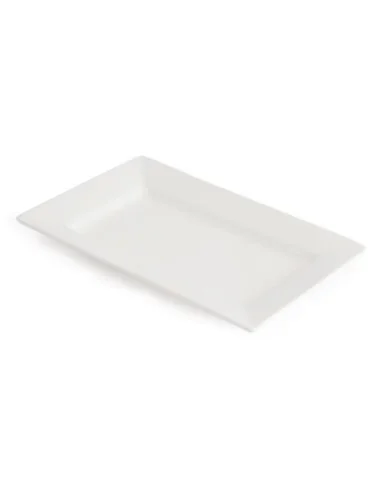 Assiettes rectangulaires à bord large Olympia Lumina 200 x 130mm (Lot de 6)