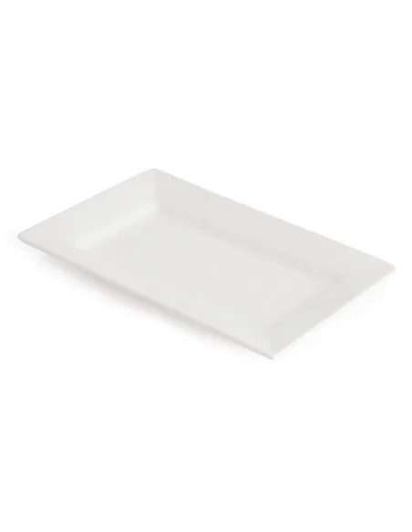 Assiettes rectangulaires à bord large Olympia Lumina 200 x 130mm (Lot de 6)