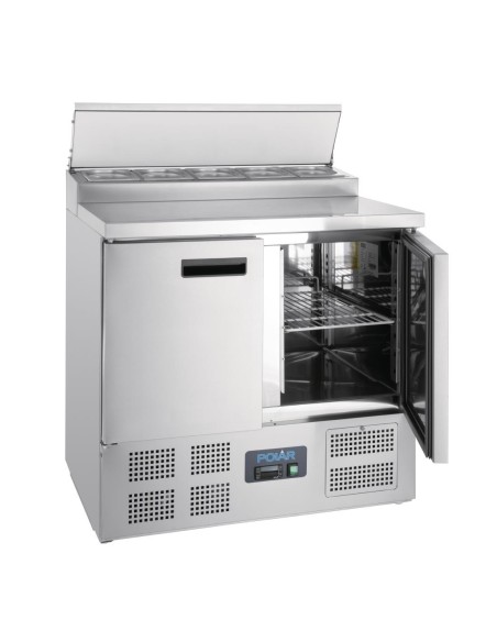 Comptoir de préparation réfrigéré pizzas salades 254L Polar Série G