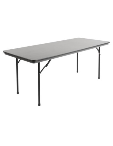 Table rectangulaire pliante grise en ABS Bolero 1830mm