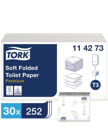 Paquet papier hygiénique blanc Tork (Lot de 30)