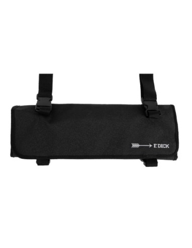 Trousse enroulable en tissu avec sangle Dick noire 11 pièces