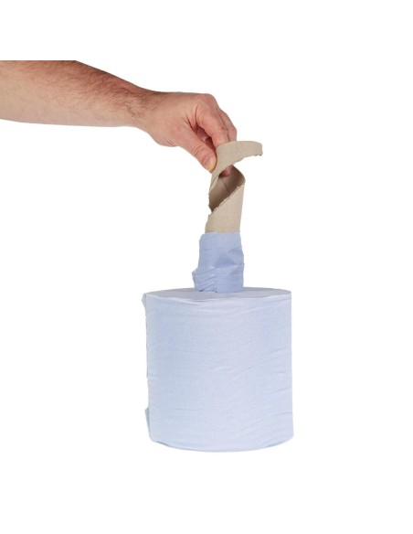 Bobines bleues à alimentation centrale 1 pli Jantex (lot de 6)