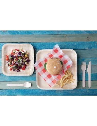 Fourchettes en bois biodégradables Fiesta Recyclable lot de 100