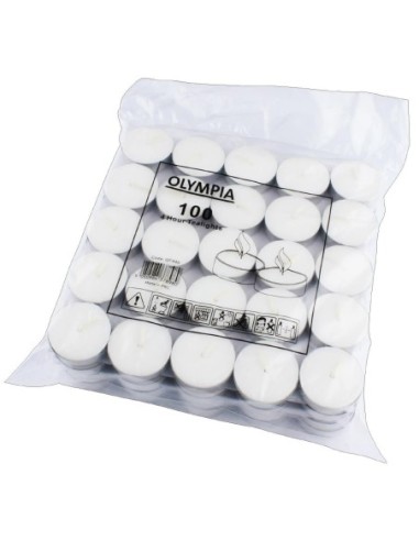 Bougies chauffe-plat 4 heures Olympia (Lot de 100)