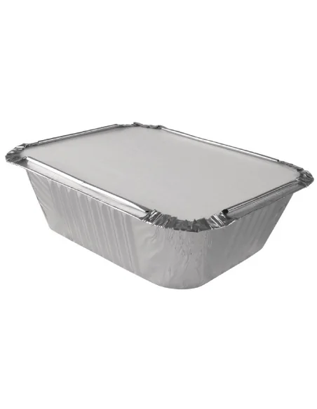 Petits couvercles en carton ciré pour barquettes aluminium Fiesta Recyclable (lot de 1000)