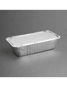 Grands couvercles en carton ciré Fiesta Recyclable pour barquettes aluminium (Lot de 500) 2