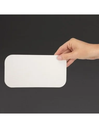 Grands couvercles en carton ciré Fiesta Recyclable pour barquettes aluminium (Lot de 500)