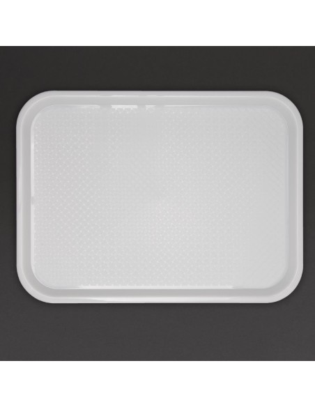 Plateau fast food en plastique Olympia Kristallon blanc 345 x 265mm