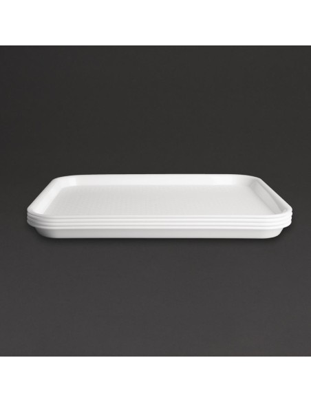 Plateau fast food en plastique Olympia Kristallon blanc 345 x 265mm