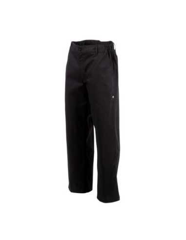 Pantalon de cuisine mixte Chef Works Professionnel chevrons noirs L