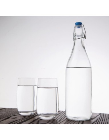 Bouteille d'eau en verre Olympia 1L (Lot de 6)