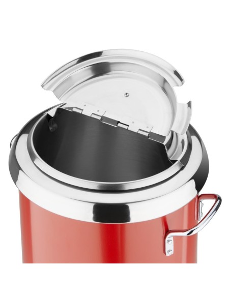 Marmite à soupe rouge avec poignées Buffalo