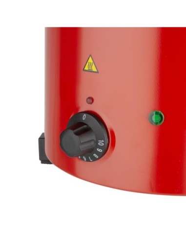 Marmite à soupe rouge avec poignées Buffalo