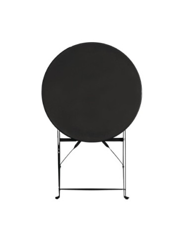 Table de terrasse en acier Bolero noire