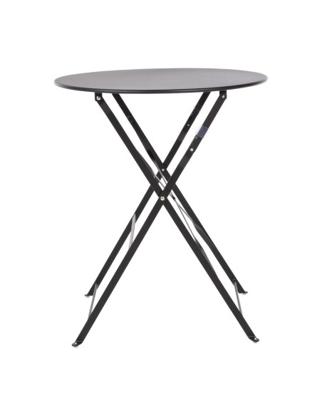 Table de terrasse en acier Bolero noire