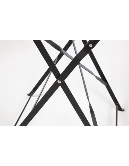Table de terrasse en acier Bolero noire