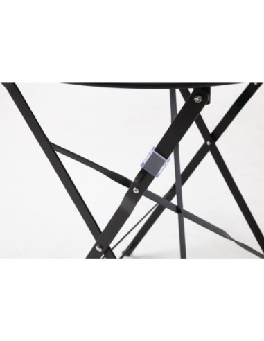 Table de terrasse en acier Bolero noire