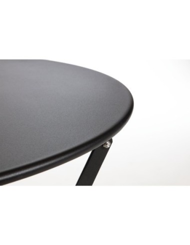 Table de terrasse en acier Bolero noire
