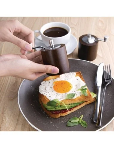 Ensemble moulins à sel et à poivre Olympia bois foncé