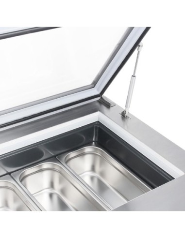 Congélateur à glace de comptoir Polar Série G 4 bacs Napoli