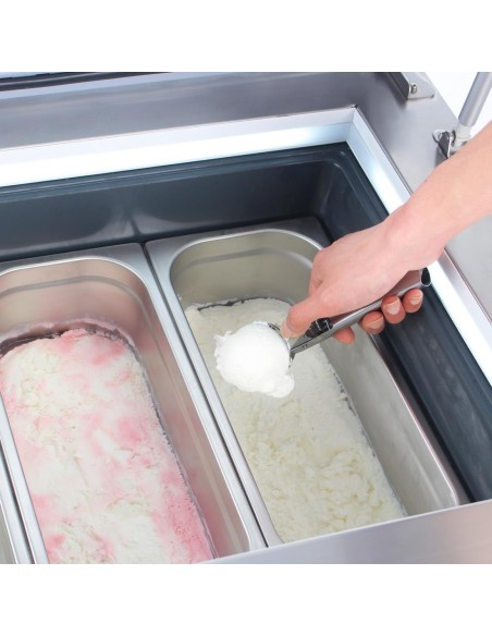 Congélateur à glace de comptoir Polar Série G 4 bacs Napoli