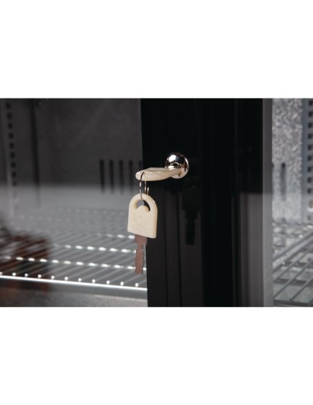 Arrière-bar deux portes coulissantes Polar Série G noir 208L