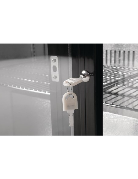 Arrière-bar deux portes coulissantes Polar série G noir 198L