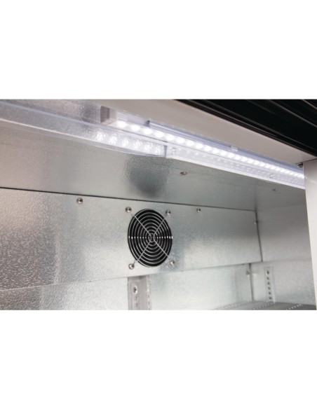 Arrière-bar deux portes coulissantes Polar série G noir 198L