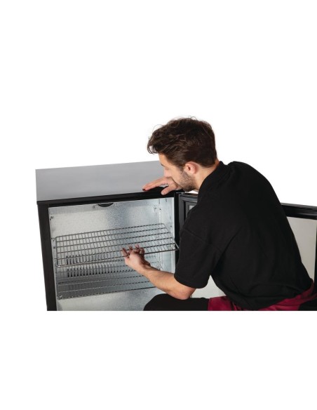 Arrière-bar une porte pivotante Polar Série G noir 128L