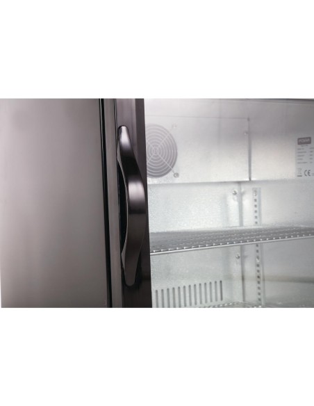 Arrière-bar une porte pivotante Polar Série G noir 128L