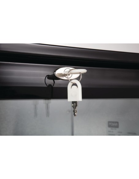 Arrière-bar une porte pivotante Polar Série G noir 128L