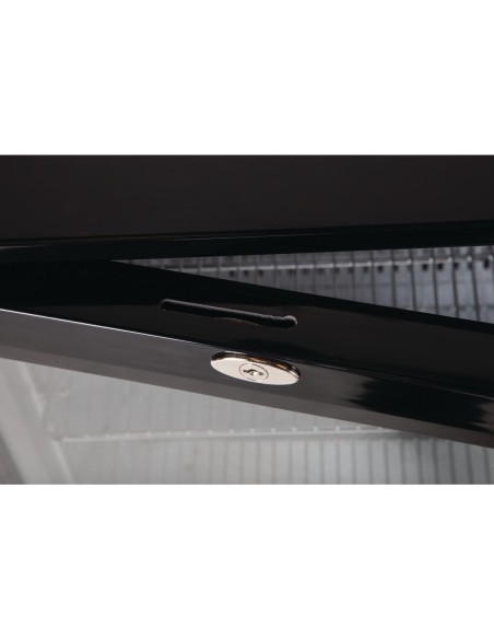 Arrière-bar une porte pivotante Polar Série G noir 128L