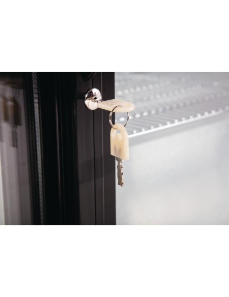 Arrière-bar trois portes coulissantes Polar Série G noir 320L