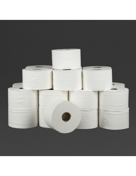 Rouleaux de papier hygiénique micro double Jantex (Lot de 24)