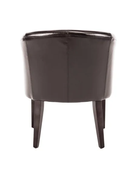 Fauteuil en simili cuir Bolero marron foncé