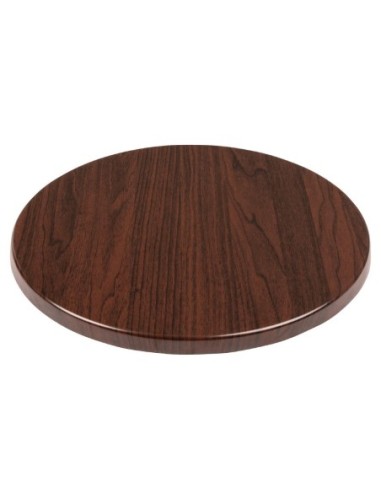 Plateau de table rond Bolero marron foncé 800mm