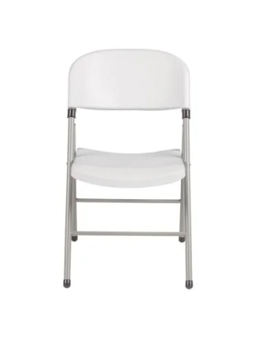 Chaises pliantes Bolero blanches et grises (Lot de 2)