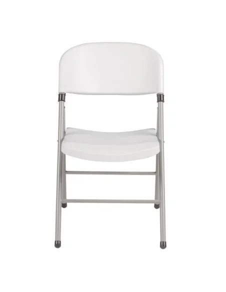 Chaises pliantes Bolero blanches et grises (Lot de 2)