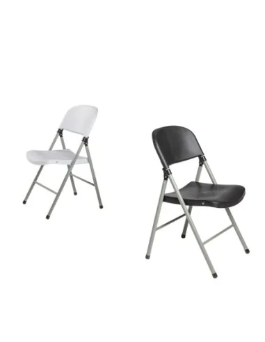 Chaises pliantes Bolero noires et grises (Lot de 2)