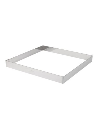 Cercle à tarte carré inox De Buyer 200 x 20mm
