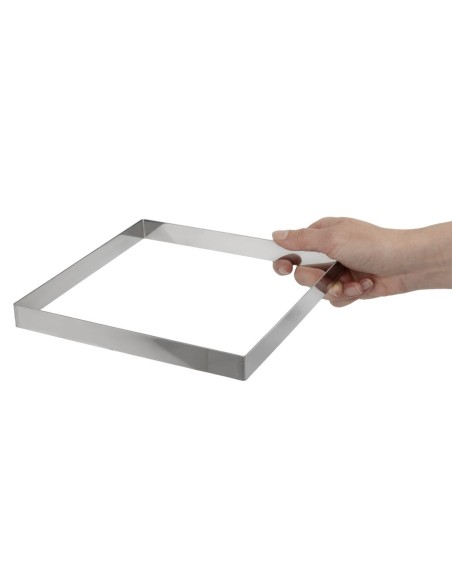 Cercle à tarte carré inox De Buyer 200 x 20mm