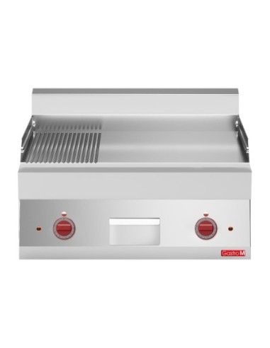 Plancha électrique plaque 2/3 lisse 1/3 rainurée 65/70 FTRE Gastro M 650