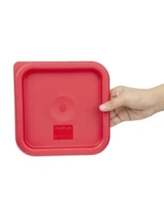 Couvercle carré rouge petit Hygiplas 2