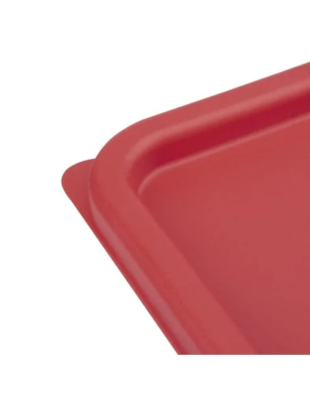 Couvercle carré rouge petit Hygiplas