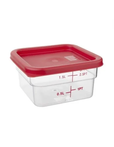 Couvercle carré rouge petit Hygiplas