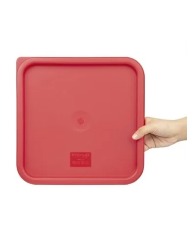 Couvercle carré rouge grand Hygiplas