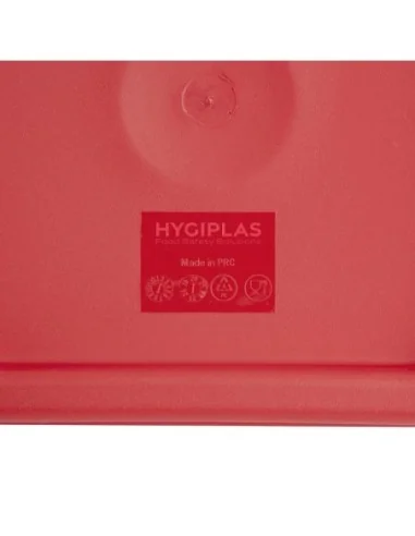 Couvercle carré rouge grand Hygiplas